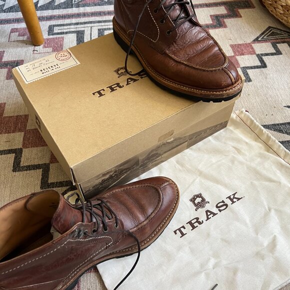 Trask Reserve Elkhorn Bison Leather Boots Men's 9.5 - Picture 4 of 9